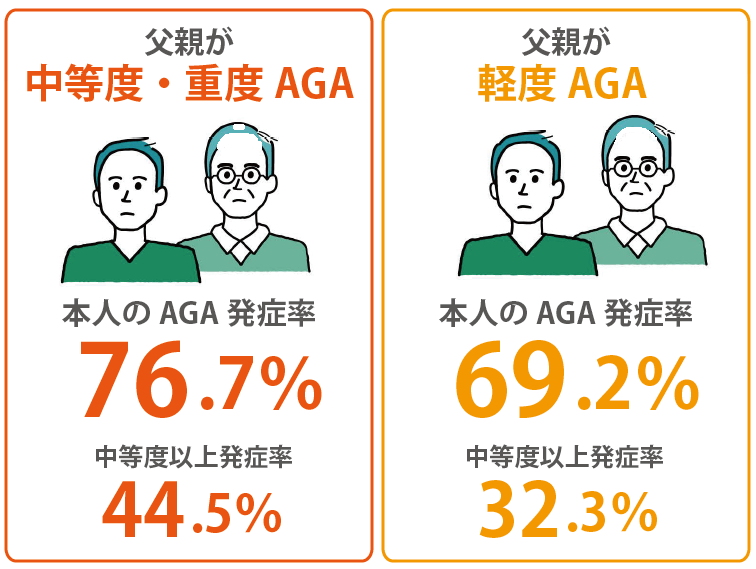 父親からのAGA遺伝率