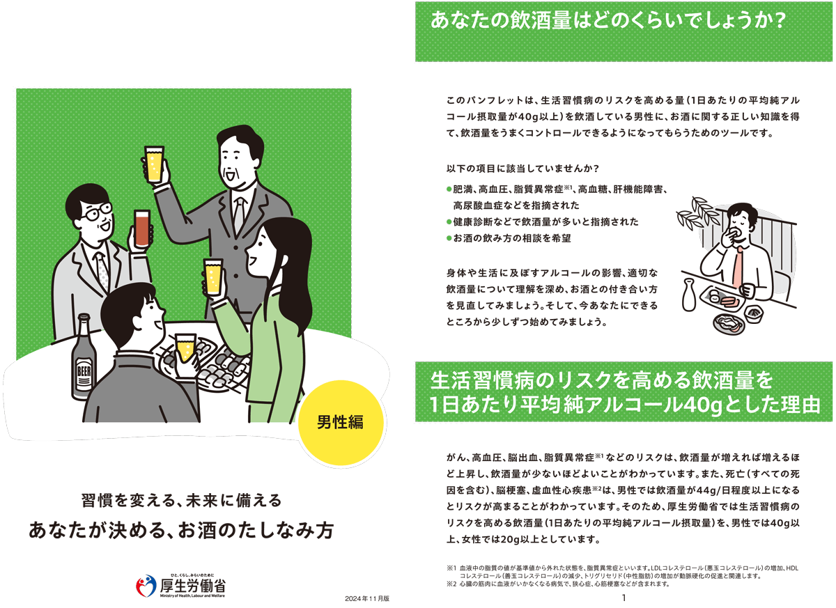 厚生労働省「あなたが決める、お酒のたしなみ方」