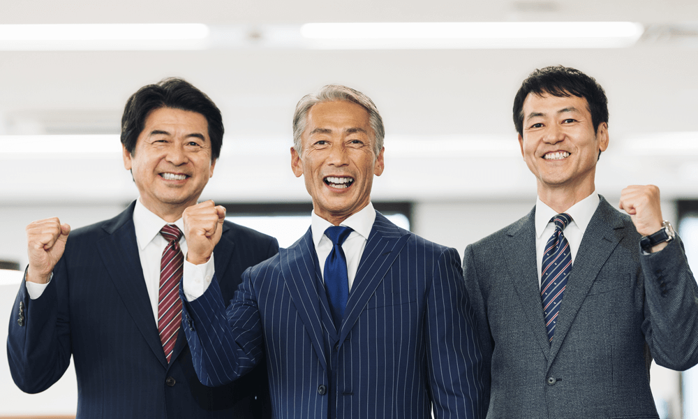 元気な中年男性の画像