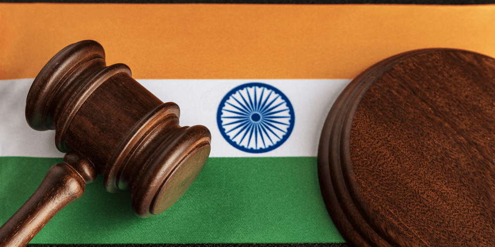 インドの国旗とガベル