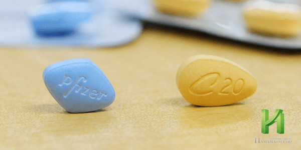 バイアグラとシアリス錠剤画像