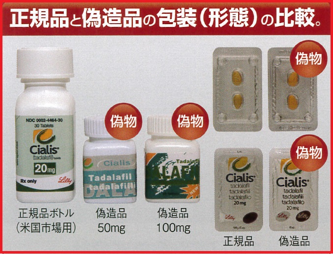 正規品と偽物の包装比較画像