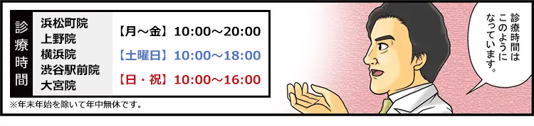 診療時間｜漫画処方の流れ～初診編