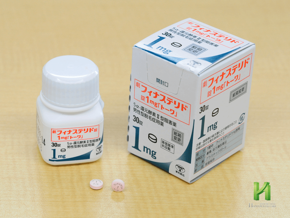 フィナステリド「トーワ」1mg30錠入りボトルと箱