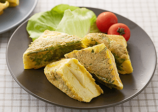 はんぺんの梅しそチーズピカタ