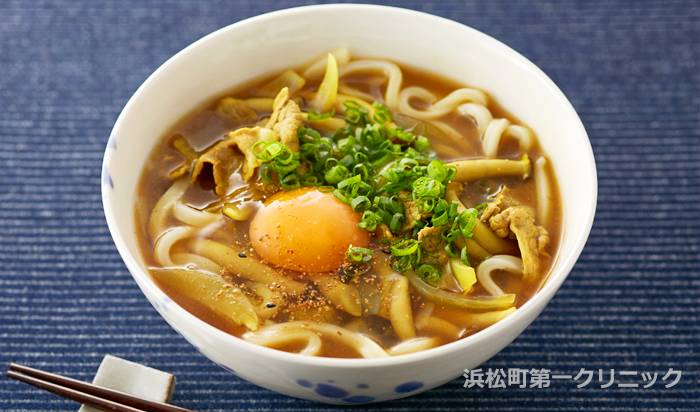 月見カレーうどん｜男性のための精の付く料理レシピ集【浜松町第