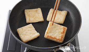 両面こんがりと焼く