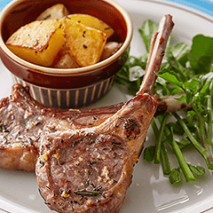 ラム肉のローズマリーソテー|盛り付け例
