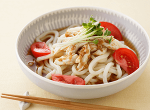 ささみの梅和えうどん