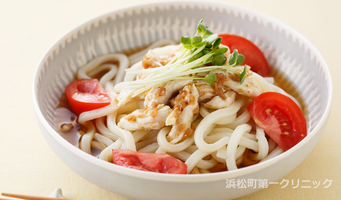 ささみの梅和えうどん 男性のための精の付く料理レシピ集 浜松町第一クリニック