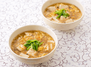 蟹玉豆腐のとろみスープ