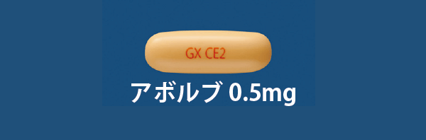 アボルブ0.5mgの剤形画像