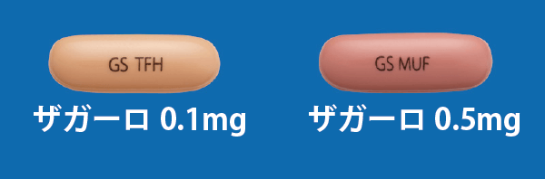 ザガーロ0.1mgと0.5mgのカプセル画像