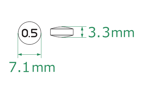 デュタステリド錠0.5mgZA「NS」寸法